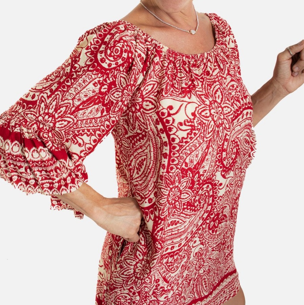 Red Paisley Dress